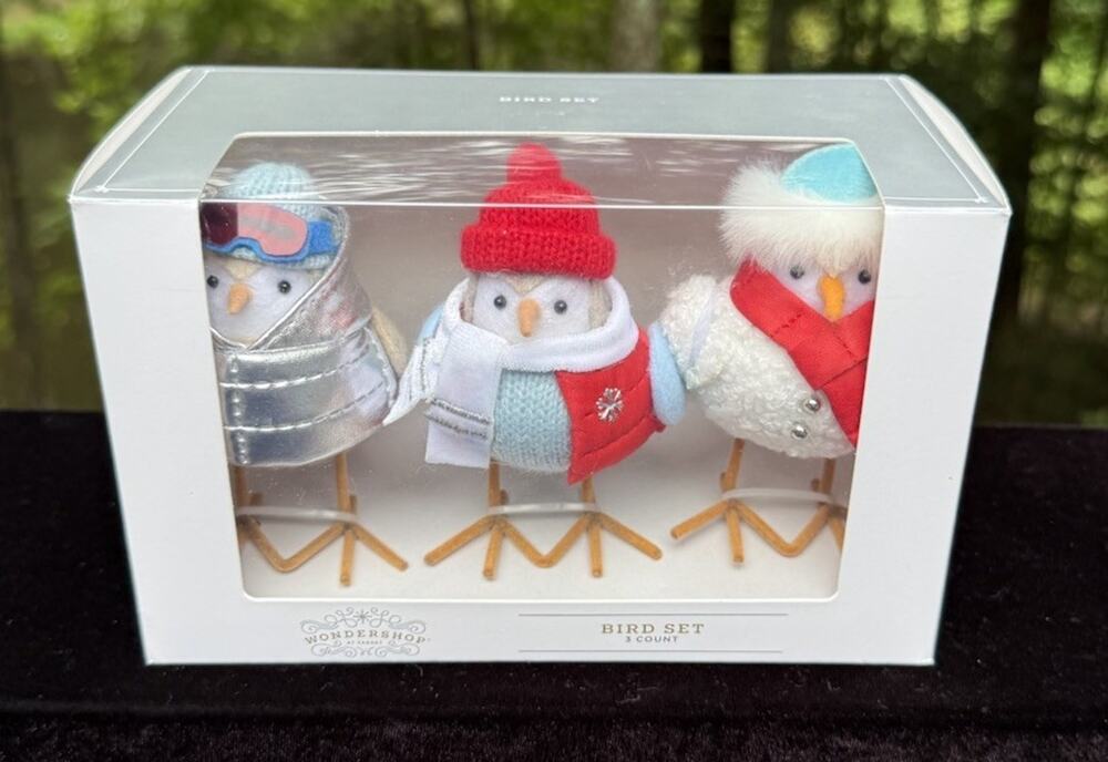 Target Wondershop Featherly Friends Mini Bird Set Holiday Decor 3pc